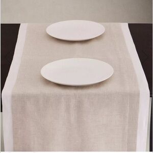 Zara Home 100% linen table runner  19.5x63 in made in Lithuania